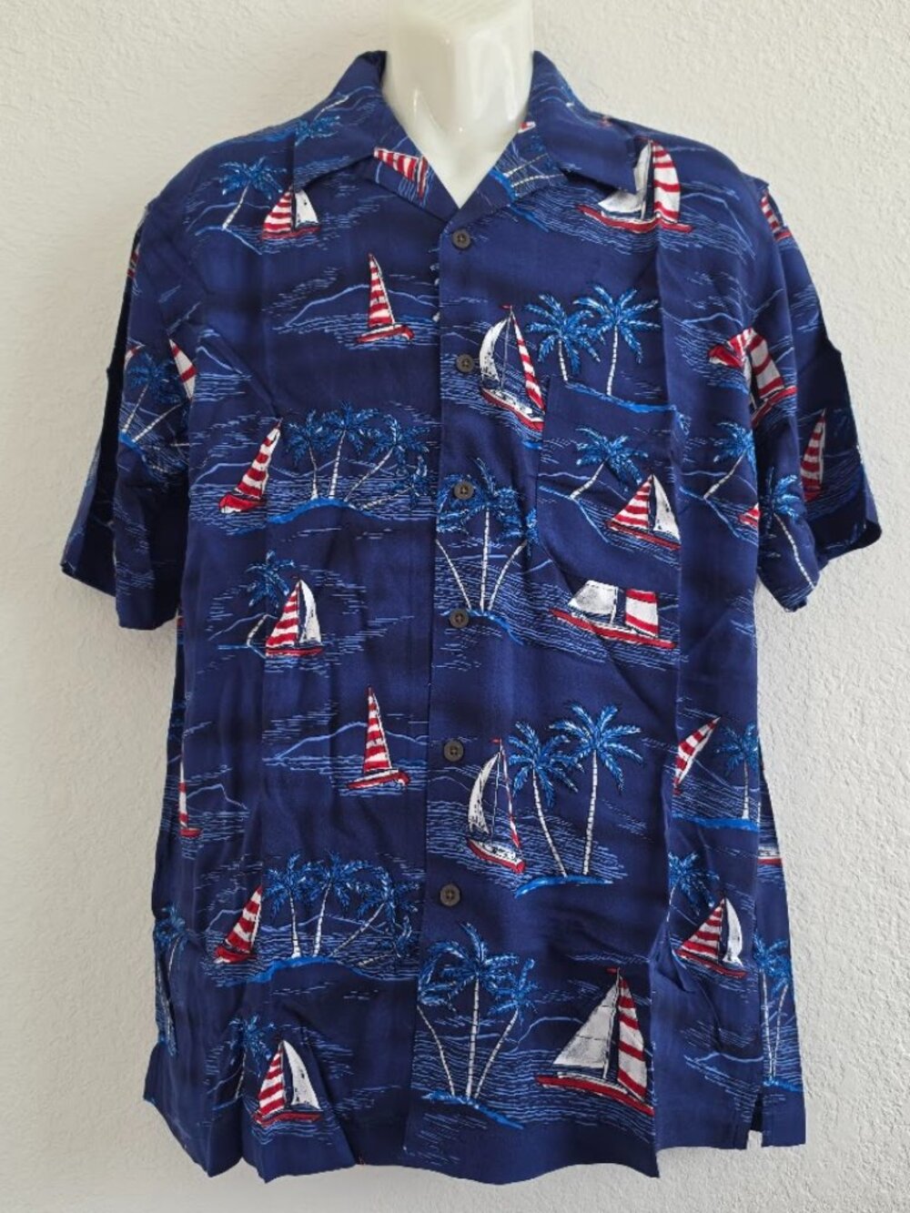 Mens George Fourth Of July Button Down Shirt. Size 4XL. NWT.